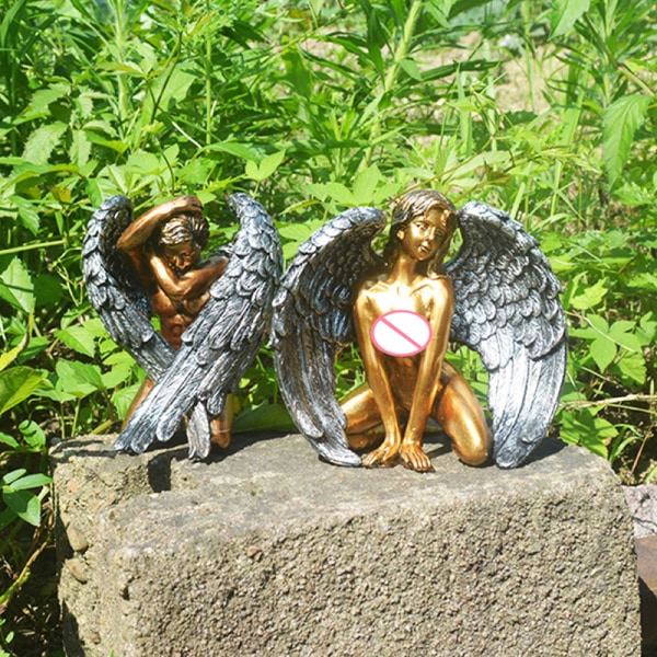 IC Par Ängel Staty Kreativt Vardagsrum Desktop Sovrum Dekoration A