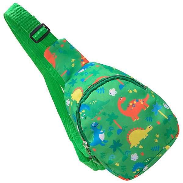 Söt Dinosaurie Axelväska för Barn Mode Cross Body Bag Grön 18X13.5CM