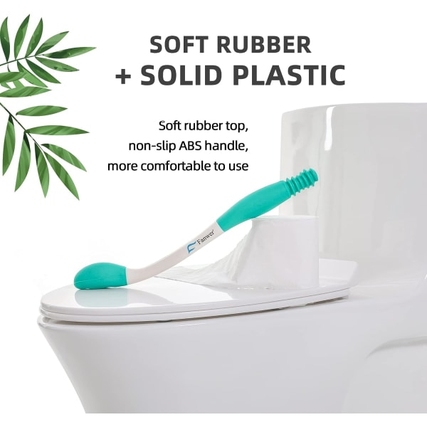 WC-avliivintyyny, pitkä ulottuvuus mukavuuspyyhkeille, lisää ulottuvuutta yli 15 tuumaa (noin 38,1 cm) wc-paperin tai kosteuspyyhkeiden tarttumiseen