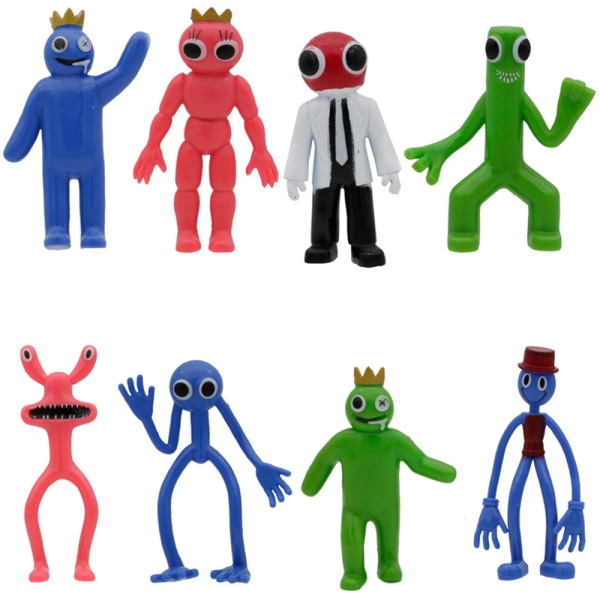 8 st Roblox Rainbow Friends Actionfigurer Leksaker Dekoration 6-pack