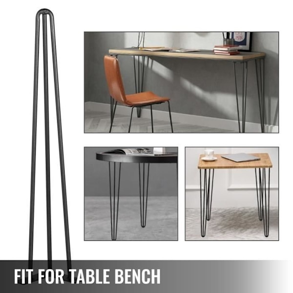 Bordsben - 4 st - 24\" - 61 cm - VEVOR - Huonekalujalat 3 tangolla