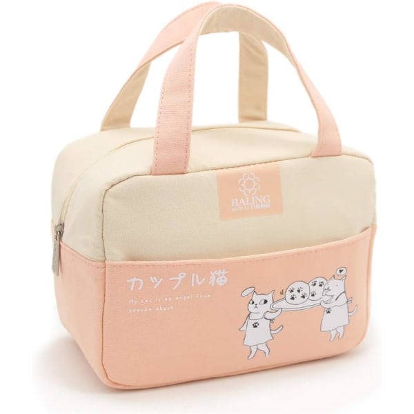 IC Bento Lunch Bärväskor - Thermal kylare Lunch Tote Handväska med fickor Hållbara handtag Fashionabla japanska tryck
