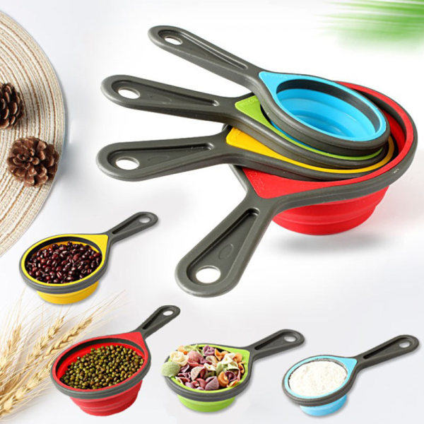 IC Mätkopp Vikbar Set Kaffesockerskopa Ba 4Pcs onesize