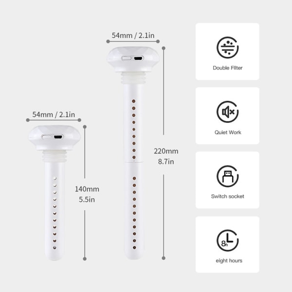 IC USB Ilmankostutin Diamanttipullolla Aroma Diffuser Sumu Maker Hum Valkoinen
