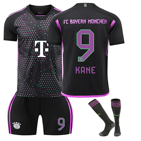 Fotballdrakt Barn Junior Bayern Kame #9 Fotballdraktsett Hjemmekamp Barn Gutter Jersey Treningsdrakt+Shorts+sokker 28
