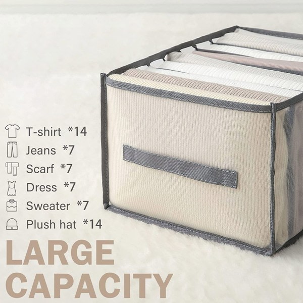 IC 3-pack 7-fack Organizer Kläder Förvaring Hopfällbar Låda Organizer