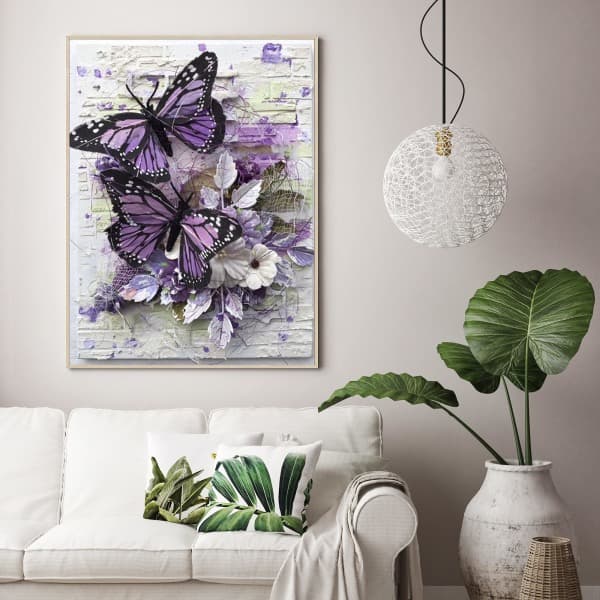 IC Diamantmaleri til voksne, Butterfly 5D Diamantkunst Sæt