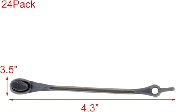 Snørebånd uden binding, elastisk silikone slip-on design, til børn og voksne, sneakers, sort, 24-pak
