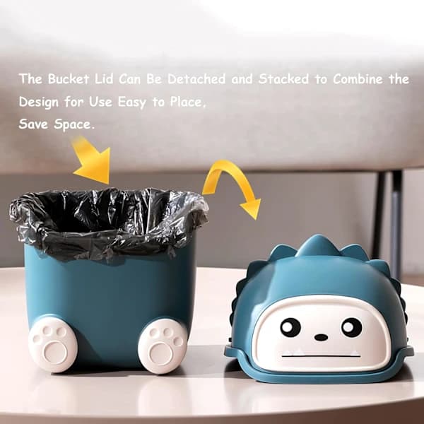 Cute Flip Trash Can Cute Animal Shaped Trash Can Cute Desktop Trash Can for Bathroom, Kitchen, Office