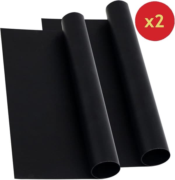 stick - ugnsfoder - 40 - 50 - cm - Grillmatta - Bakmatta - Ugn - Skyddsmatta - 2 - delar - Återanvändbar - Ugnsskydd