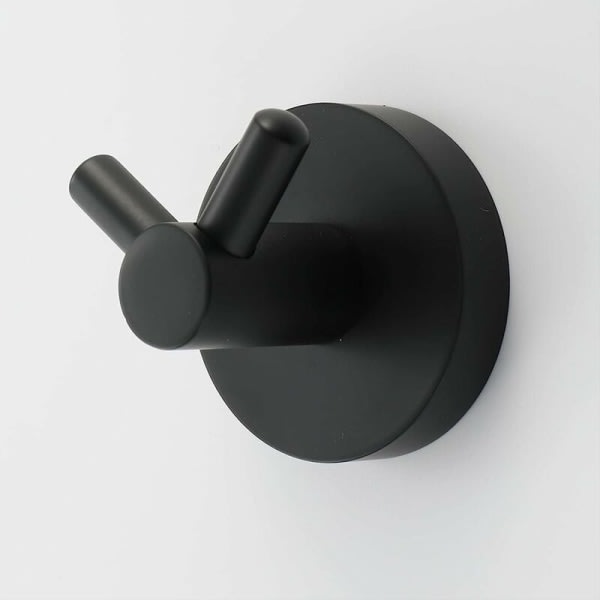 IC Hårdvara klädkrok for badrum i rostfritt stål (svart klädkrok-4 st),