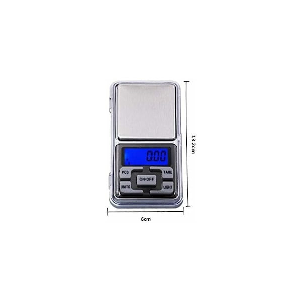 Digital fickvåg för smycken Milligramvåg Hög Precision 1.1lb / 500g (0.01g) Omladdning för Smycken och Ädelstenar Liten Elektronisk Våg