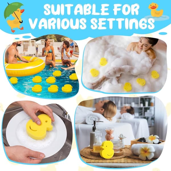 10 stk. Andeolieabsorberende svamp til pool, flydende skumolie-renser til swimmingpool, boblebad, spa, jacuzzi, gul