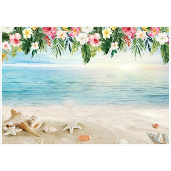 IC 7x5ft Luau Strand Bakgrund Sommar Hawaii Fotografi Bakgrund Aloha Födelsedag Baby Shower Party Banderoll Tropisk Fotobås Dekoration