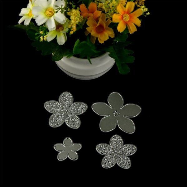 IC 4st Novelty Flowers ting Dies Stencils til DIY Scrapbooking/ph
