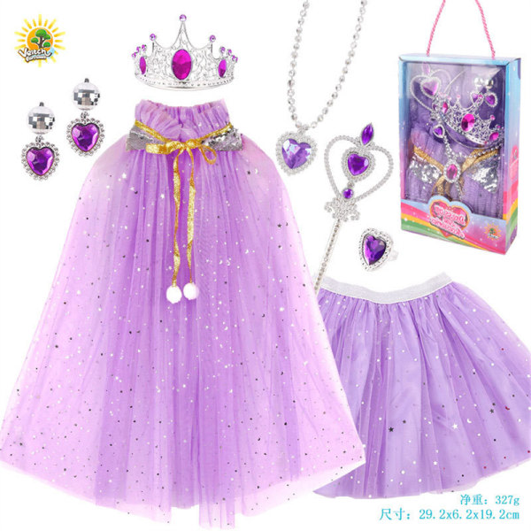 Prinsessklänningar for flickor,Halloweenkarnevalskostymer for flickor,Prinsessklänningar for liten flicka Purple