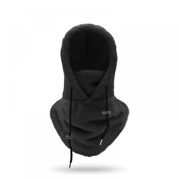 Sherpa Hood Ski Mask Vinter Balaclava Koldt Vejr Vindtæt Justerbar Varmt Hætte Cover Hat Cap Halsklæde Grå