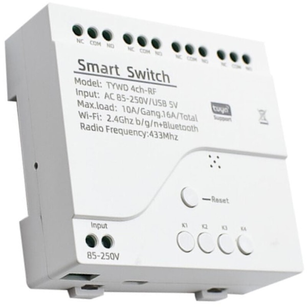 Smart Wifi Motor Switch Module 433 Fjärrkontrollrelä, AC85-250V