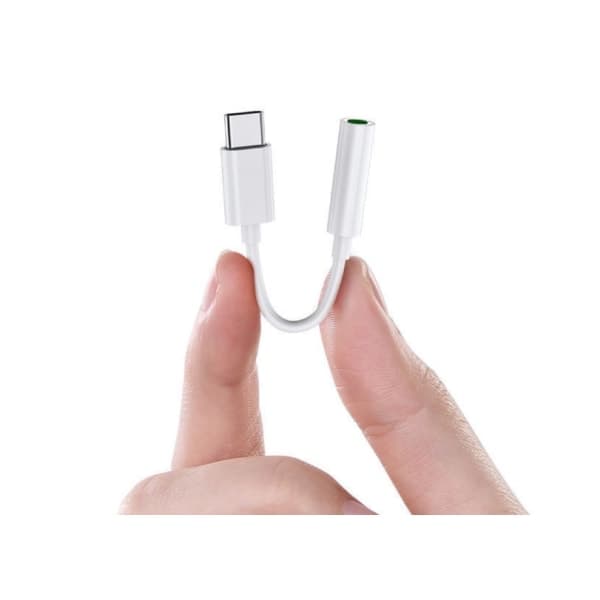 IC 2 stk USB-C til 3,5 mm adapter til Samsung S20 S21 S22 Hvid
