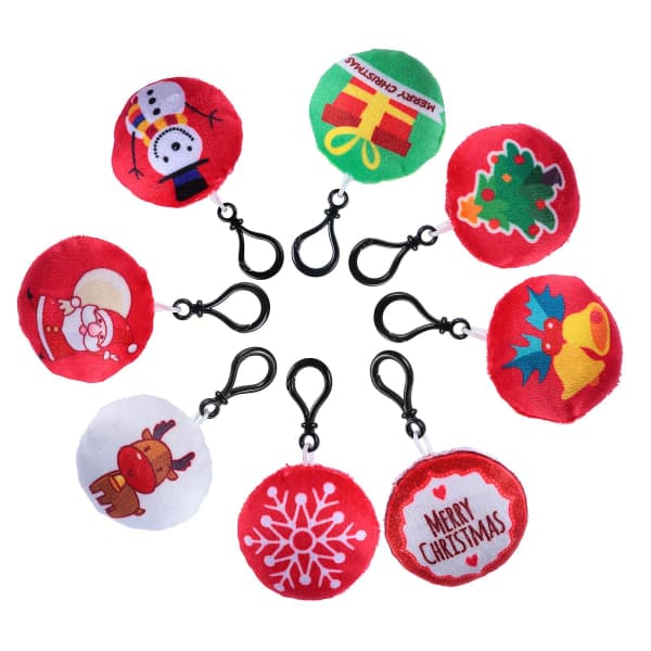 Pompom Nøkkelring Håndveske Ornament Julefest Dekor IC