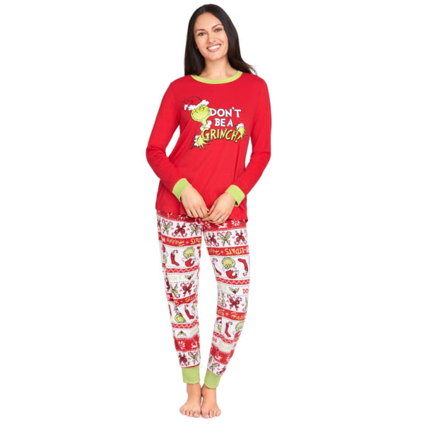 Grinchen, der stjal julen Mænd Kvinder Merry Grinchmas Unisex Fleece Pyjamas Sæt Kvinder XL