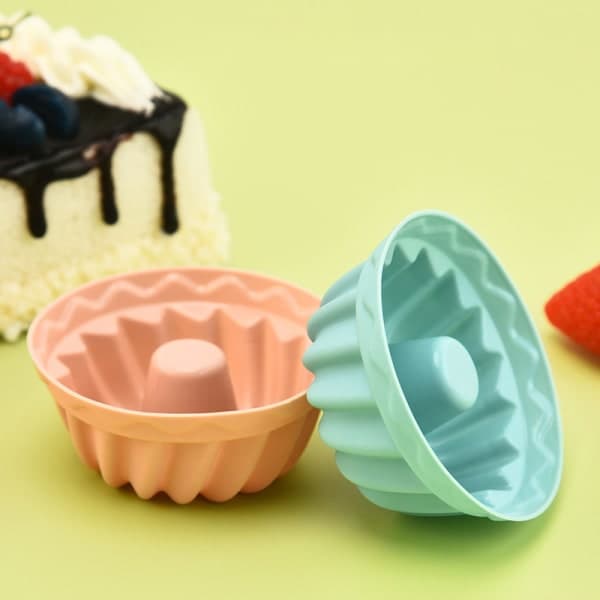IC 12 stk Muffins Cup Cake Liner Form DIY Cupcake Cup Silikon Muffi Grønn