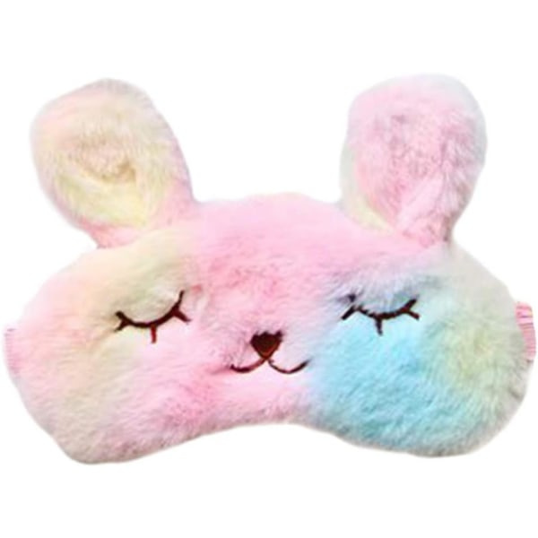 IC Rainbow Bunny Rabbit Silmäsuojus Unimaaskari Ögonmask