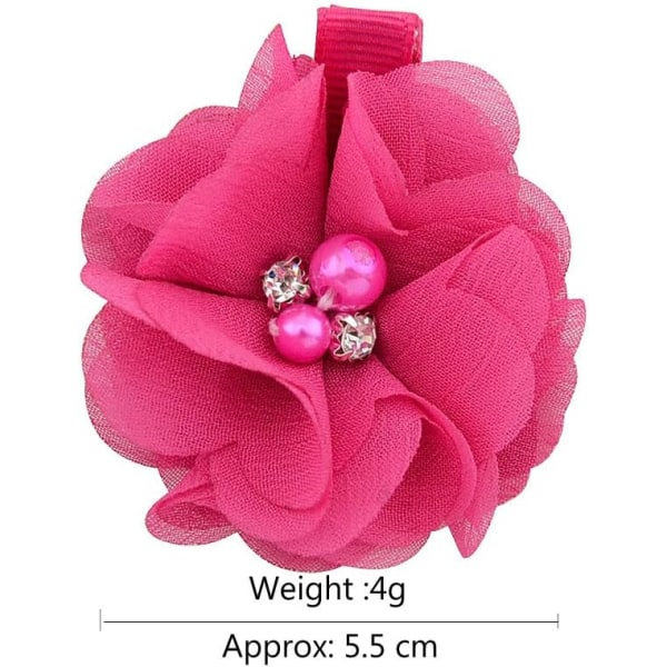 24 st Babyflickors Hårklämmor Chiffong Blommor Hårspännen för Tonåringar Barn …