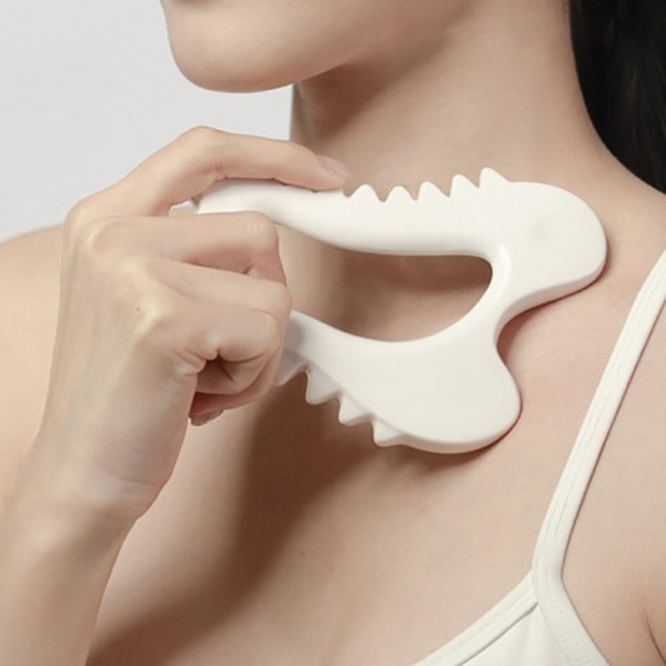 Gua Sha keramisk rektangulær form værktøj til ansigtsmassagebræt