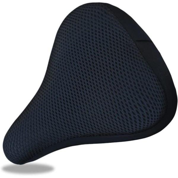 IC Cover Andningsbart mesh, halkfritt vadderat cover för MTB-sadel och landsvägscykelsadel, svart
