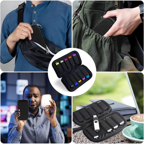 Opbevaringspose - egnet - USB - hukommelse - hukommelsestaske - Universal - organiseringspose - Elektroniktilbehør - holder - harddisk