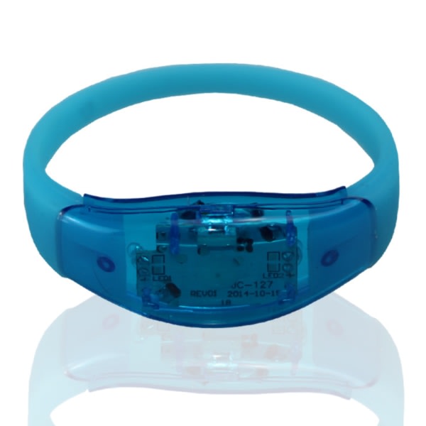 IC led lysande silikon lysande armbånd bar cheer rekvisita konsertfäste blixtarmband (blå knap model)