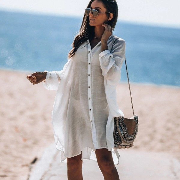 IC NOE skjorte kofta blus sommer strand kjole toppe