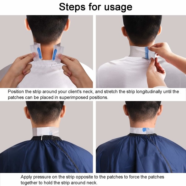 5-pack engangspapper med stretchig hals for frisørtillbehør Vit Vit IC