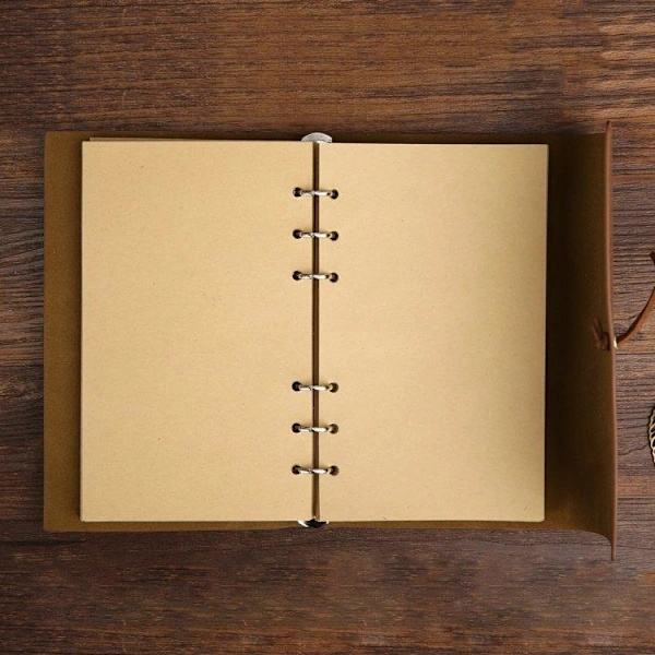 Notebook/Journal 14 cm - Retro Leather - Brown