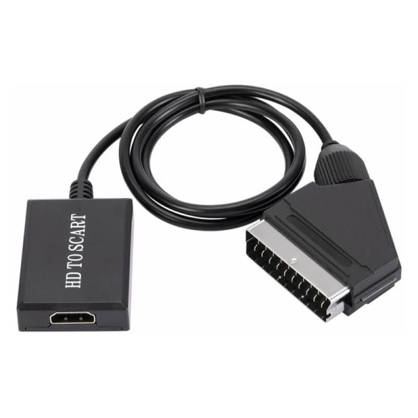 HDMI till SCART-omvandlare HD 1080p ljudvideoadapter för HDMI till SCART Sky Box Stb