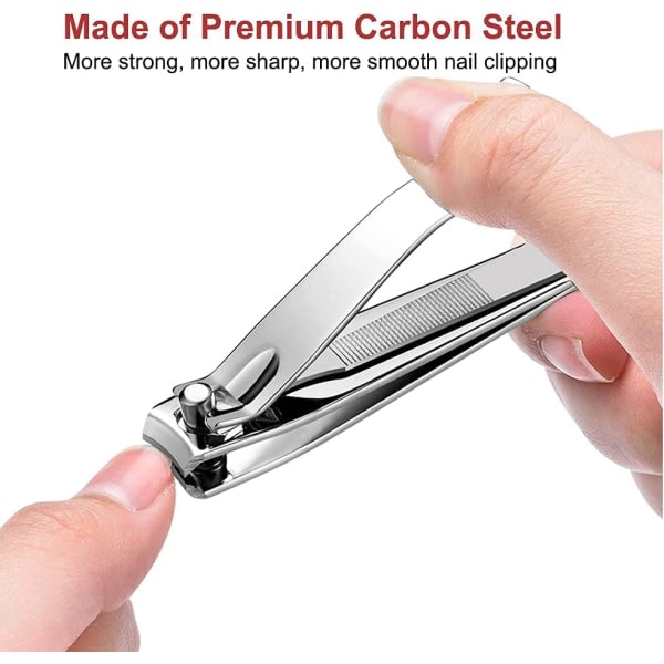 IC Nagelklippare, tillverkad av kraftigt rostfritt stål, lämplig för tjocka nageltånaglar män kvinnor (hopea 1 pakkaus)