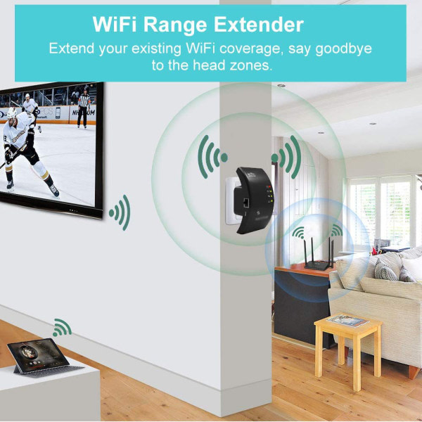 IC WiFi-repeater, WiFi-förlängare N300, WiFi-signalförstärkare