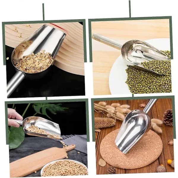 Stainless Steel Ice Scoop for Ice Maker with Ergonomic Grip, Easy to Clean, Versatile Use in Kitchen and Bar