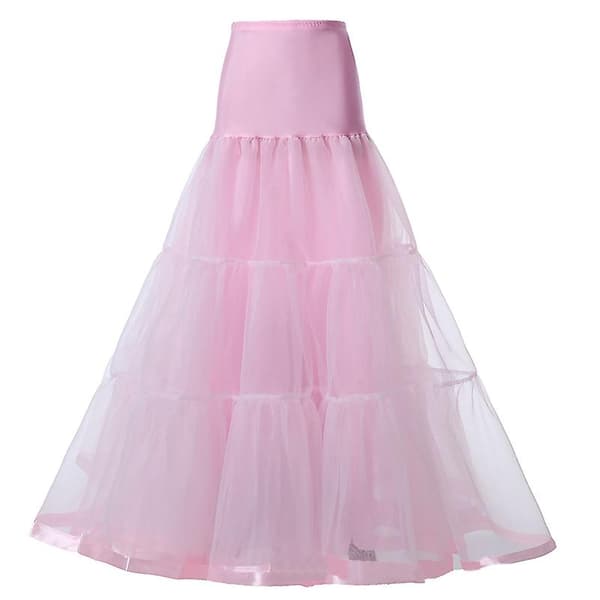 Dame Ankel-længde Underkjoler Nederdele Bryllup Halv Underkjole Krinoline Underskørt Pink Pink S M