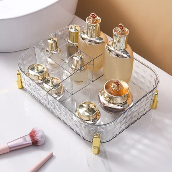 IC Klar Makeup Hudpleje Organizer til kommode, parfumebakke Transparent