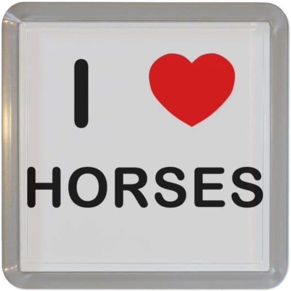 IC I Love Heart Horses - Te-underlag i plast / ølmåtte