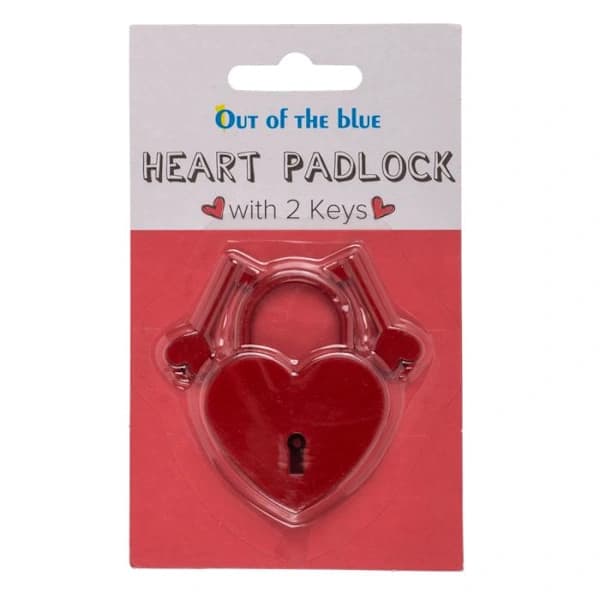 Hengelås Hjerteformet - Lås Hjerte Rød