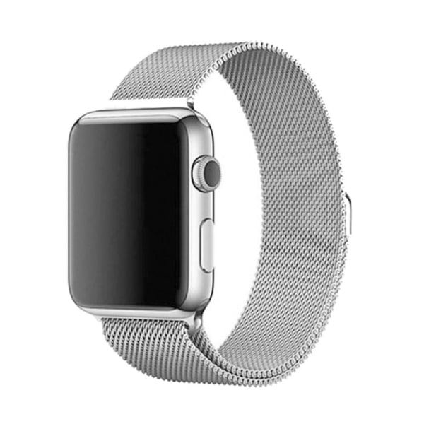 IC Milanese Loop Metall Armband Apple Watch 42/44/45/49 mm Silver Silver Silver