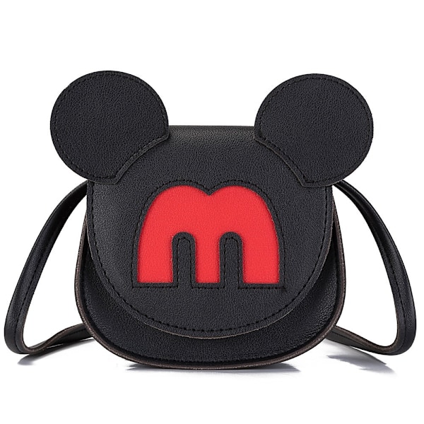 Museører Sløjfe Crossbody Taske, PU Materiale Enkelt Skuldertaske, Velegnet til Børn Piger Småbørn Blue Bunny 12*5*13cm