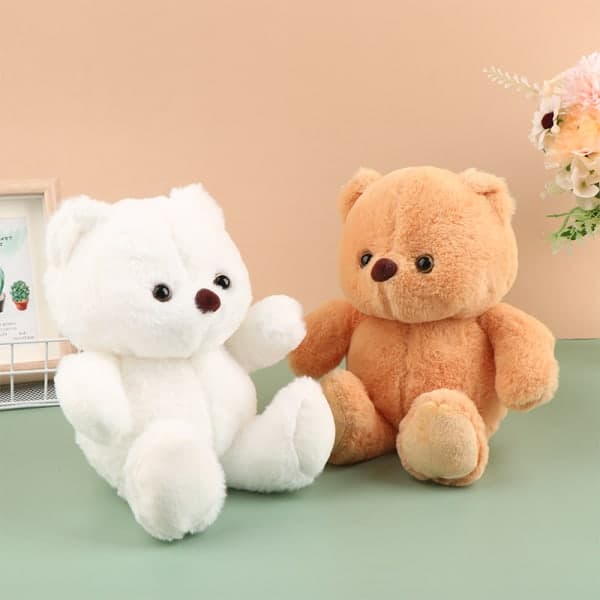 IC 22CM e Cartoon Plysch Bear Doll Mjuka gosedjur leksaker för barn White