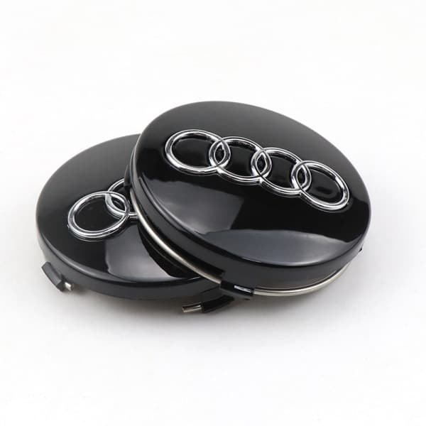 4 stk. bilnavkapsler Kompatibel med Audi 60MM ABS Au