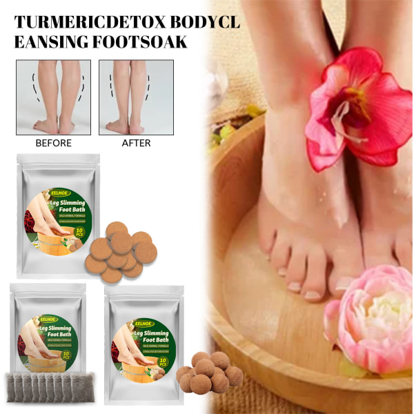 IC 30st Lymfdränering Ginger Foot Soak, Ginger Foot Badväska 30kpl