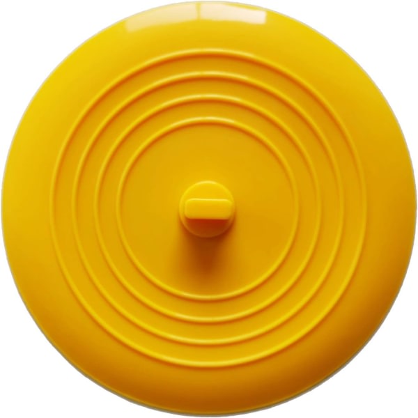 IC Badkarproppar Silikondiskpropp Köksdiskpropp 15,3 CM diameter for kjøkken, bad og vask Universal avloppspropp (1., gul)