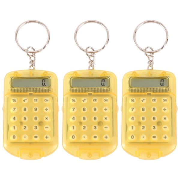 3:a Miniräknare Bärbar Praktisk Nyckelring Miniräknare Elektronisk Miniräknare För Hemma Barn Skola IC